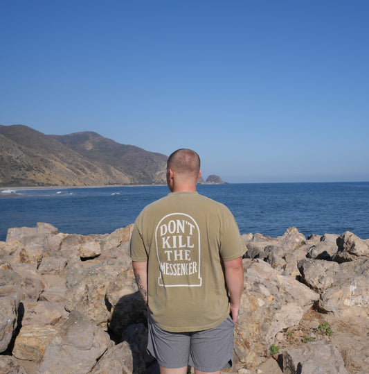 "Don't Kill the Messenger" Unbound Garment Dyed Tee